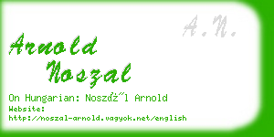 arnold noszal business card